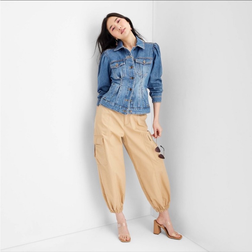 Women's Cinched Waist Denim Jacket - Future Collective™
